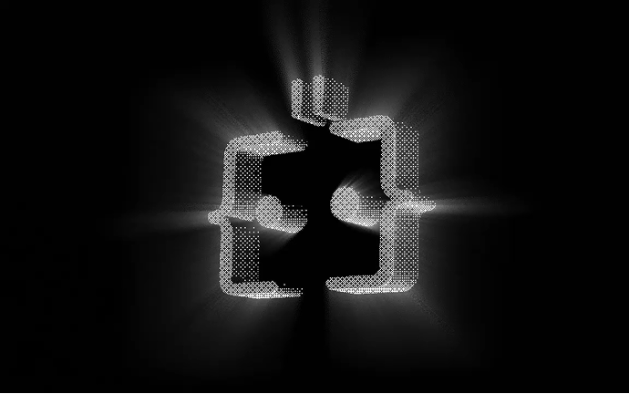 Emblem design for Madame FC depicting an M monogram in a circle with the words "Madame FC EST. 2003" inside on top of a background image of a soccer stadium.