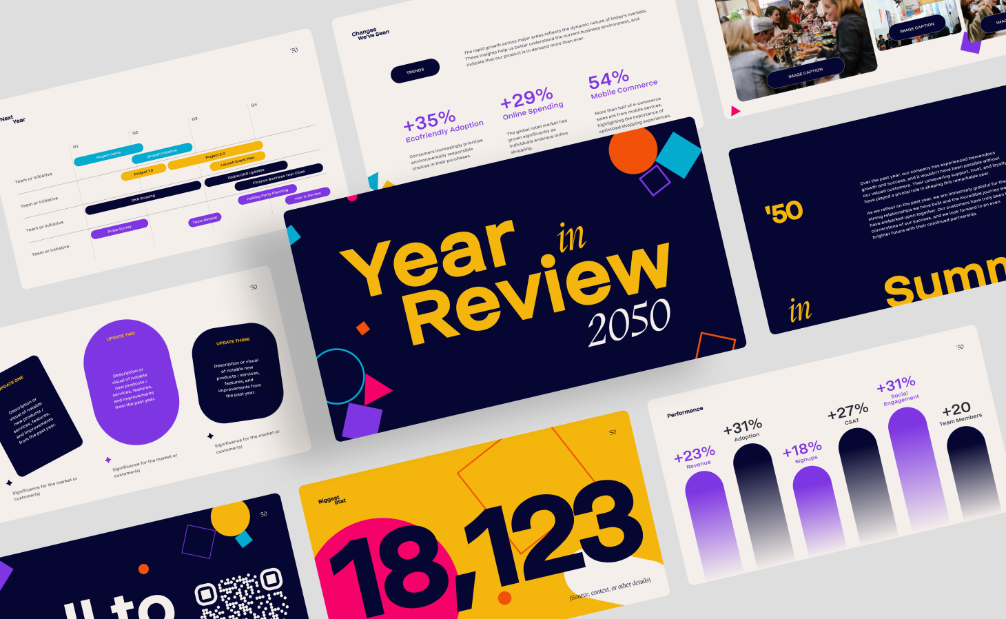 Graphic of a close up of a website depicting an Our Projects page with sample project names and dates.