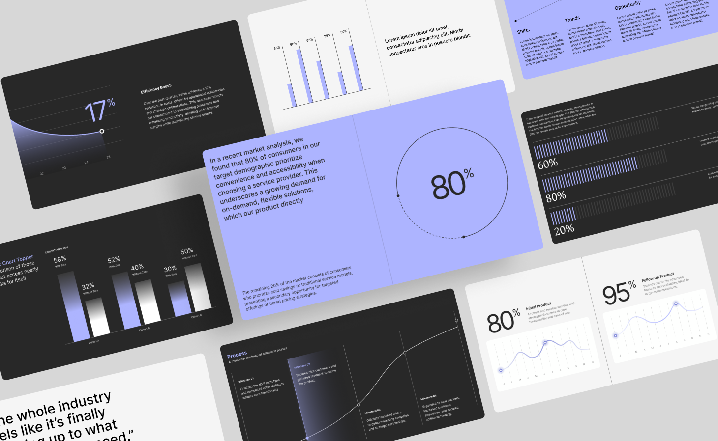 Graphic of a close up of a website depicting an Our Projects page with sample project names and dates.